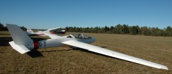 Early morning.  The Fox and Super Cub waiting to fly.